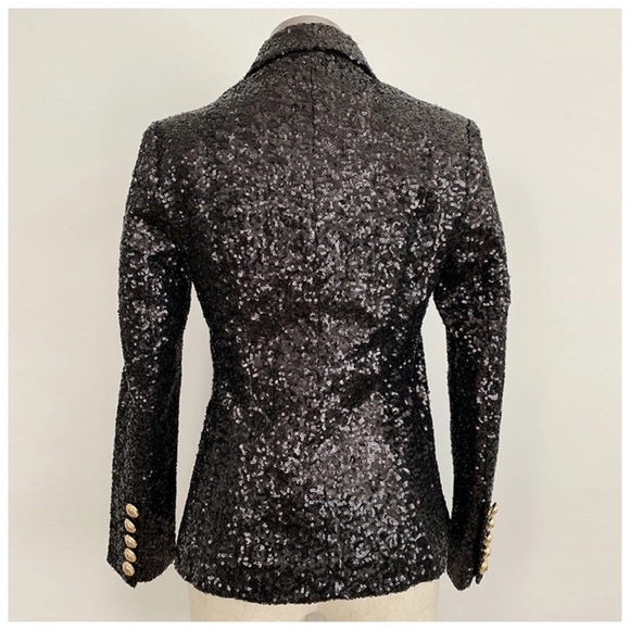 The JORREY Black Sequin Jacket - Picture 3 of 7
